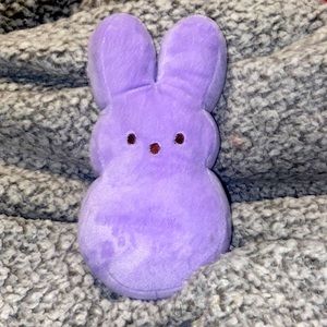 purple stuffed peep.